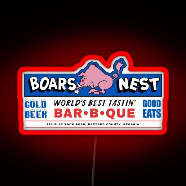The Boars Nest Hazzard County RGB Neon Sign