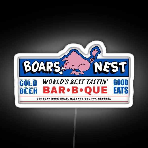 The Boars Nest Hazzard County RGB Neon Sign