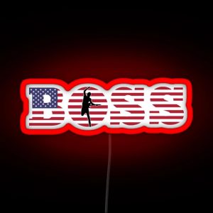 The Boss US Flag RGB Neon Sign