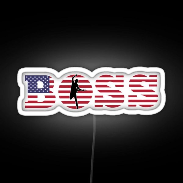 The Boss US Flag RGB Neon Sign