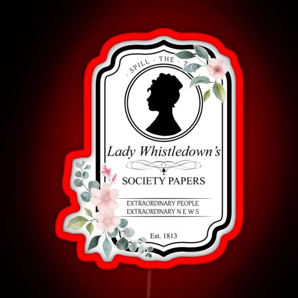 The Bridgerton Lady Whistledown S Society Papers RGB Neon Sign