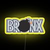 Neon sign in The Bronx, New York City at night.