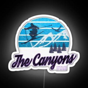 The Canyons Utah USA Ski Resort Snowboarding Winter Skiing Wear Led Hoodies Sweaters And Jumpers RGB Neon Sign