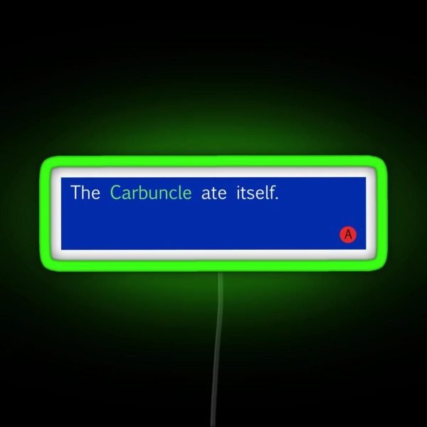 The Carbuncle Ate Itself Gamegrumps Sonic Shuffle RGB Neon Sign