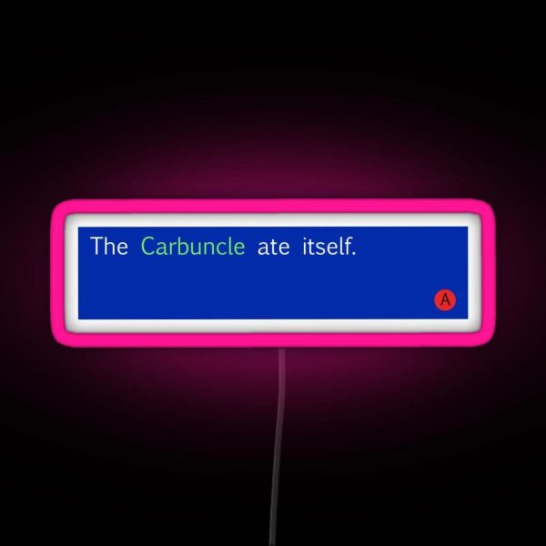 The Carbuncle Ate Itself Gamegrumps Sonic Shuffle RGB Neon Sign