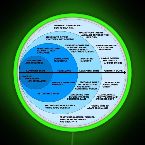 The Comfort Zone And Growth Zone Chart RGB Neon Sign