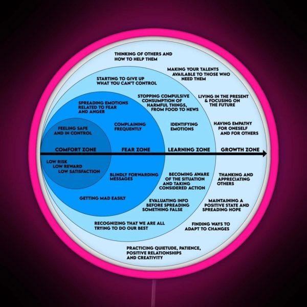 The Comfort Zone And Growth Zone Chart RGB Neon Sign