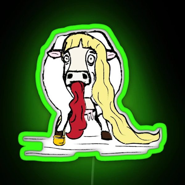 The Cow As White As Milk RGB Neon Sign