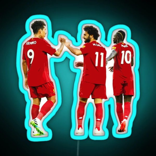 The Deadly Trio Firmino Salah Mane Liverpool FC RGB Neon Sign