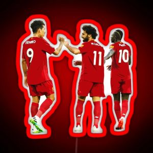 The Deadly Trio Firmino Salah Mane Liverpool FC RGB Neon Sign