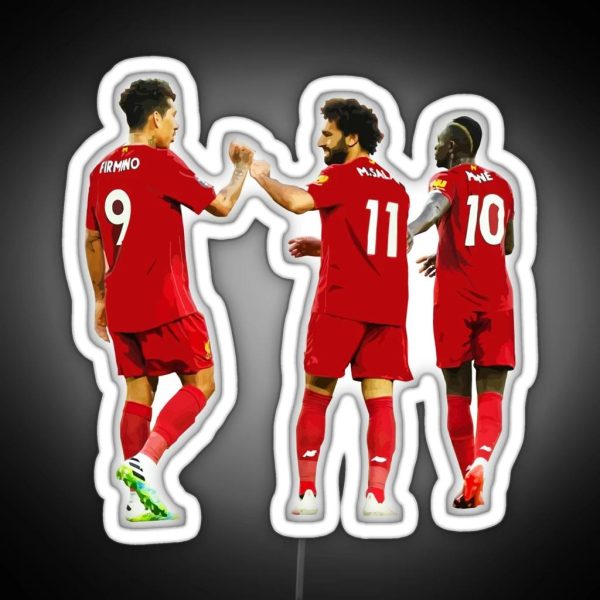 The Deadly Trio Firmino Salah Mane Liverpool FC RGB Neon Sign