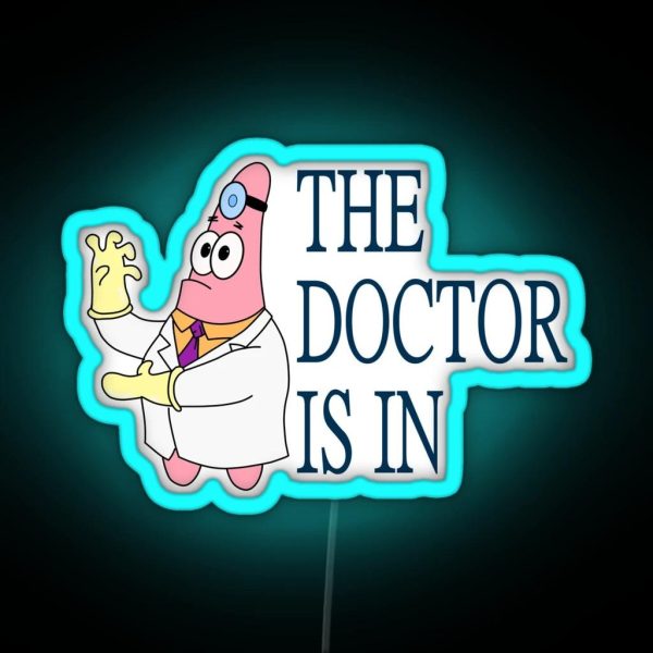 The Dr Is In Patrick Star RGB Neon Sign