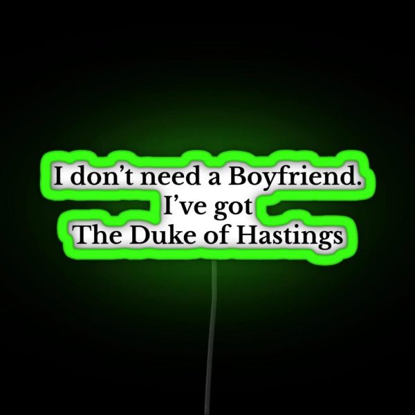 The Duke Of Hastings Quarantine Valentine Bridgerton Series RGB Neon Sign