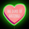RGB neon sign featuring The Duke of Hastings from Bridgerton in green.