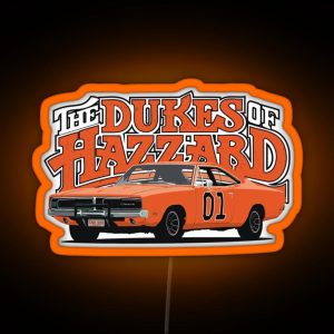 The Dukes Of Hazzard General Lee RGB Neon Sign
