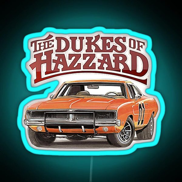 The Dukes Of Hazzard General Lee RGB Neon Sign