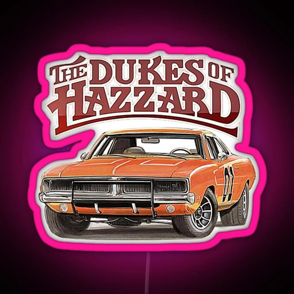 The Dukes Of Hazzard General Lee RGB Neon Sign