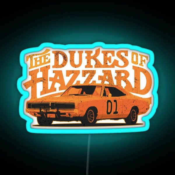 The Dukes Of Hazzard General Lee RGB Neon Sign