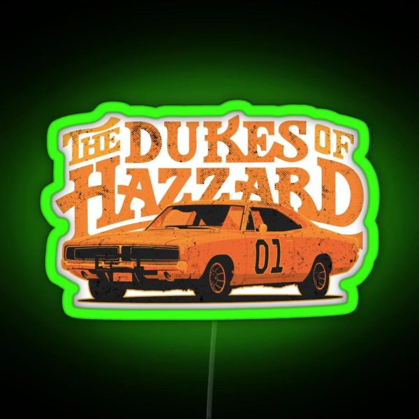 The Dukes Of Hazzard General Lee RGB Neon Sign