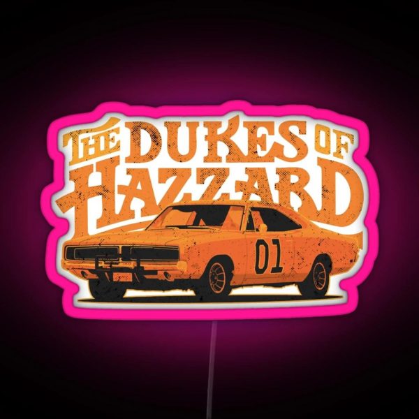 The Dukes Of Hazzard General Lee RGB Neon Sign