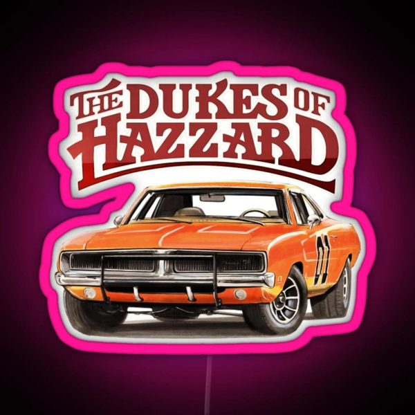 The Dukes Of Hazzard General Lee RGB Neon Sign