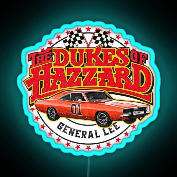 The Dukes Of Hazzard General Lee RGB Neon Sign