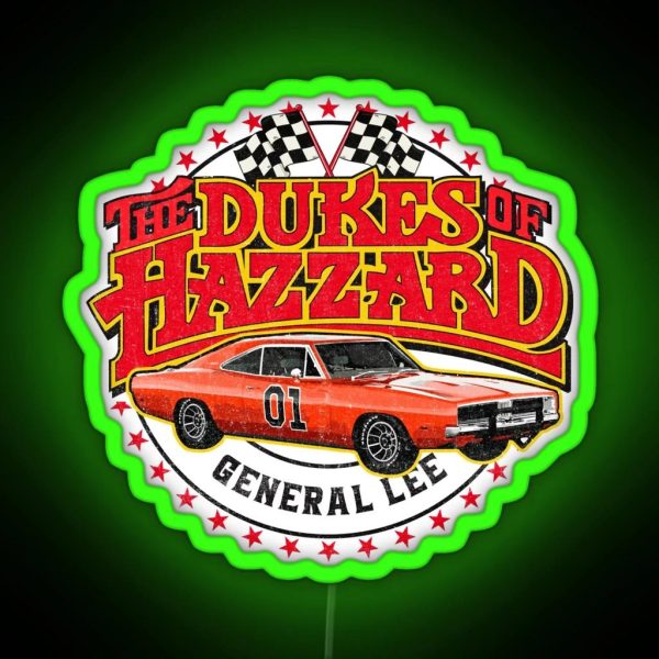 The Dukes Of Hazzard General Lee RGB Neon Sign