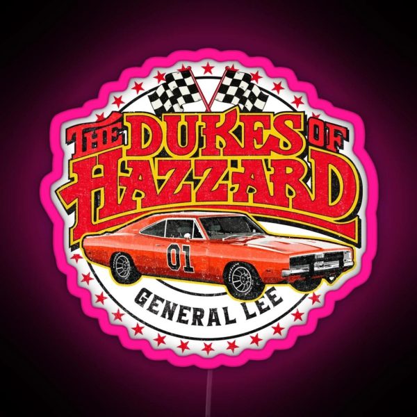 The Dukes Of Hazzard General Lee RGB Neon Sign