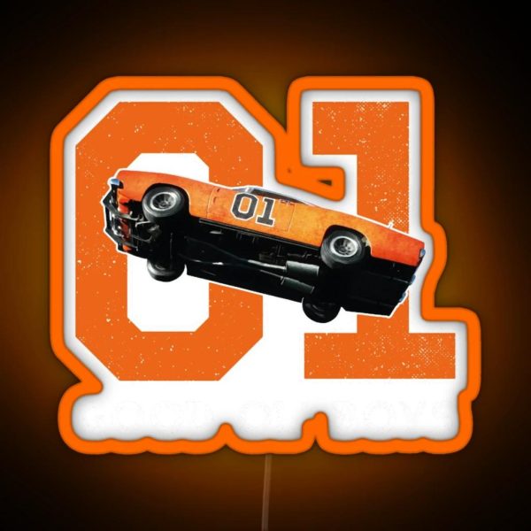 The Dukes Of Hazzardgeneral Lee 2 RGB Neon Sign