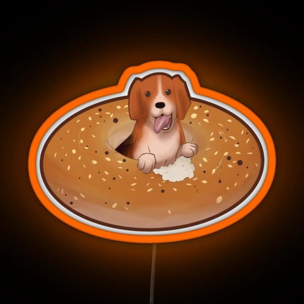 The Everything Bagel Beagle RGB Neon Sign