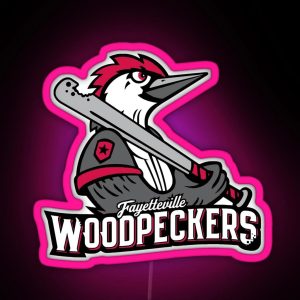 The Fayetteville Woodpeckers Logo RGB Neon Sign