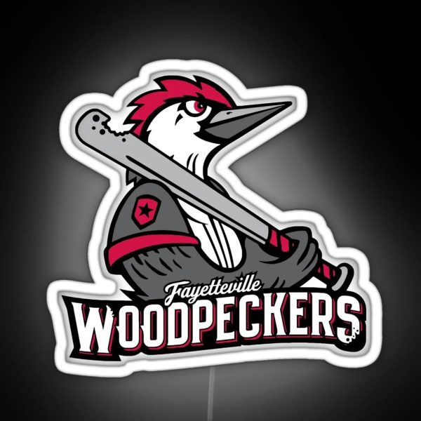 The Fayetteville Woodpeckers Logo RGB Neon Sign