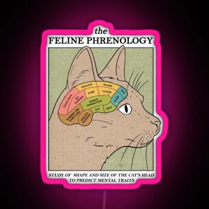 The Feline Phrenology RGB Neon Sign