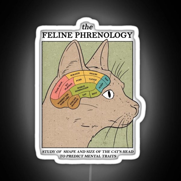 The Feline Phrenology RGB Neon Sign