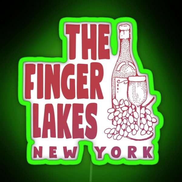 The Finger Lakes Winery Wine Tour Gifts Red And Purple RGB Neon Sign