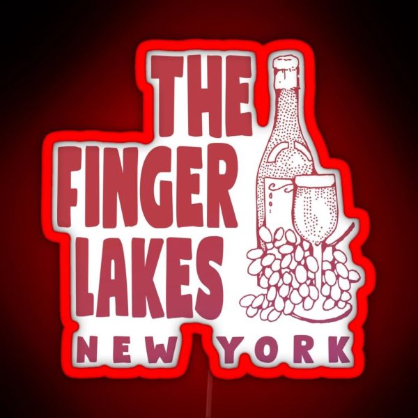 The Finger Lakes Winery Wine Tour Gifts Red And Purple RGB Neon Sign