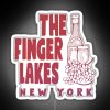Neon sign advertising wine tour gifts in Finger Lakes winery