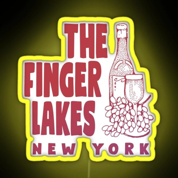 The Finger Lakes Winery Wine Tour Gifts Red And Purple RGB Neon Sign