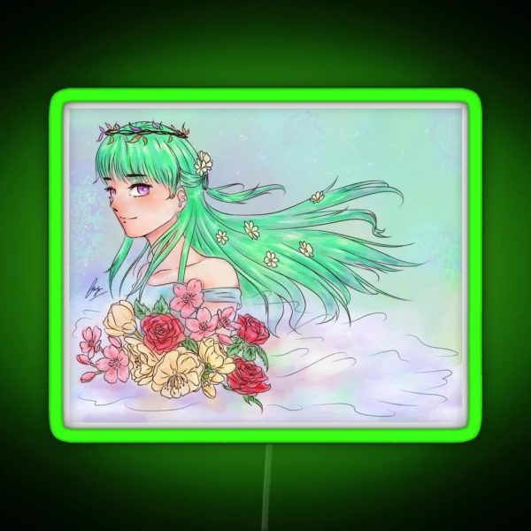 The Flowers Angel RGB Neon Sign