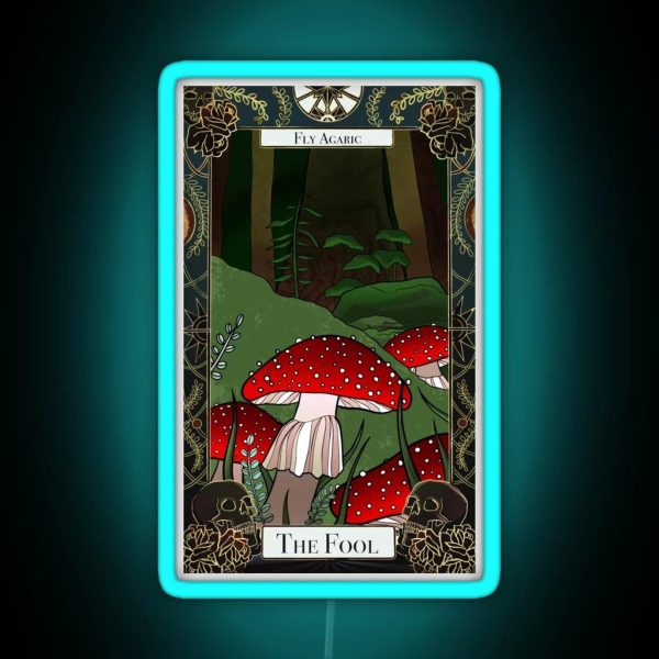 The Fool Fly Agaric Poisonous Tarot RGB Neon Sign