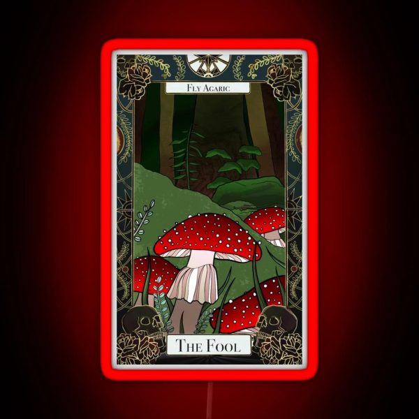 The Fool Fly Agaric Poisonous Tarot RGB Neon Sign