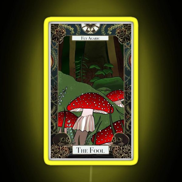 The Fool Fly Agaric Poisonous Tarot RGB Neon Sign