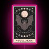 Neon pink full moon sign