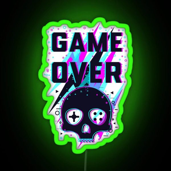 The Glitch Game Over RGB Neon Sign