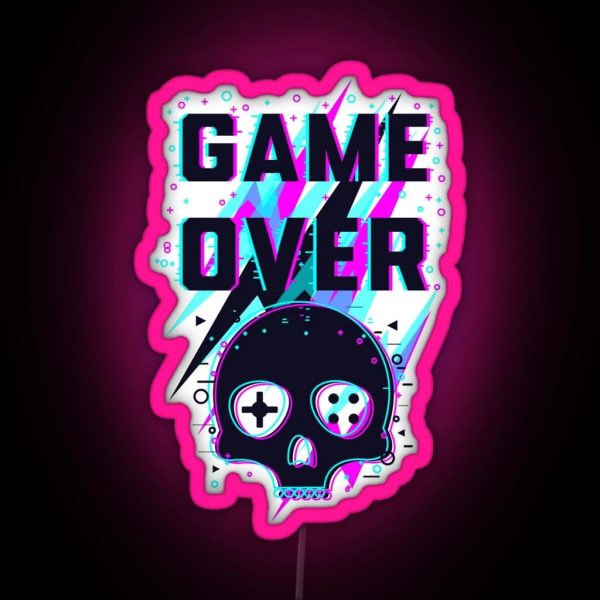 The Glitch Game Over RGB Neon Sign