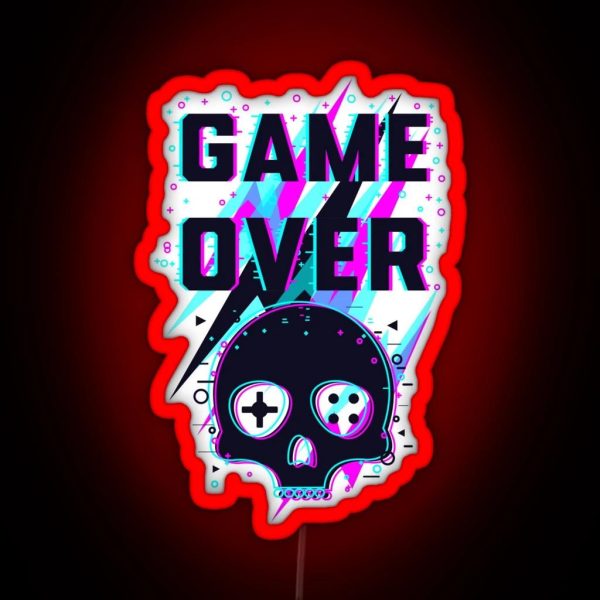 The Glitch Game Over RGB Neon Sign