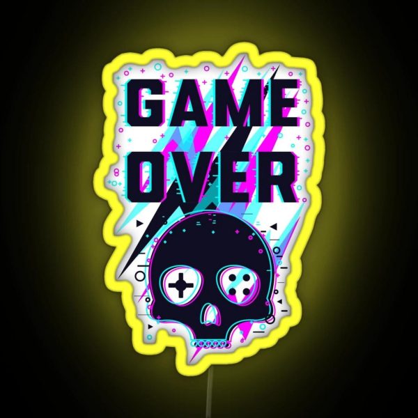 The Glitch Game Over RGB Neon Sign