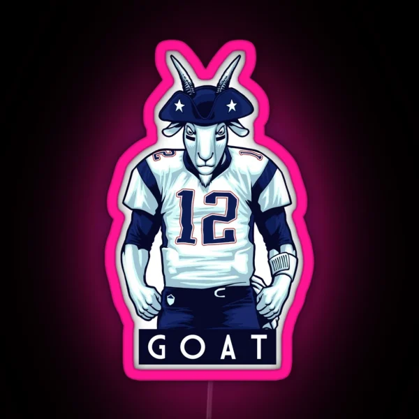 THE GOAT RGB Neon Sign
