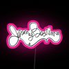 The Good Place neon sign featuring Jeremy Bearimy