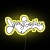 Neon sign reading 'The Good Place' in bright yellow letters.